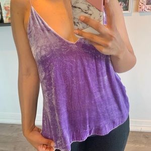 3 for $50 - Purple velvet cami top